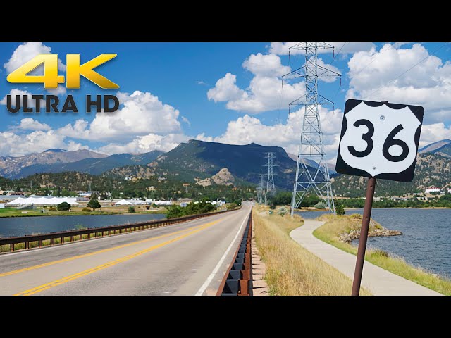 Colorado Rocky Mountain Scenic Drive to Estes Park & Rocky Mtn. National Park 4K