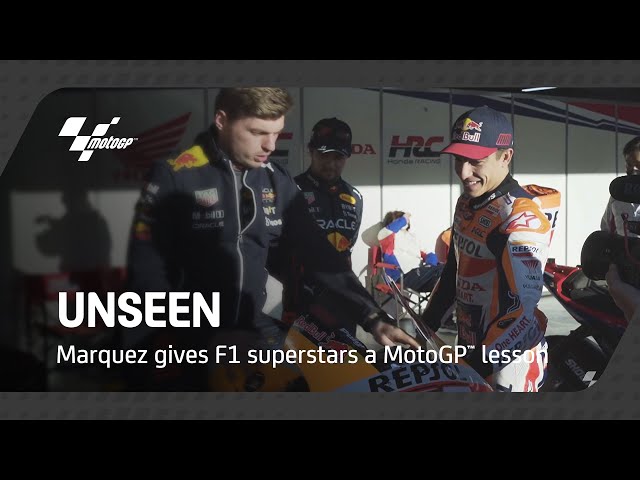 Marc Marquez gives F1 superstars a MotoGP™ lesson | UNSEEN