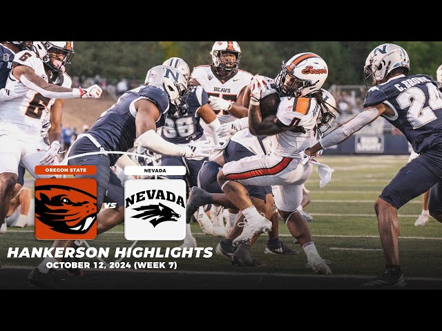 Anthony Hankerson Highlights | Oregon State vs. Nevada | 2024 Pac-12 Football