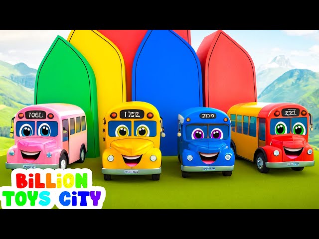 Cocomelon Color Train - Wheels on the Bus - Baby Nursery Rhymes