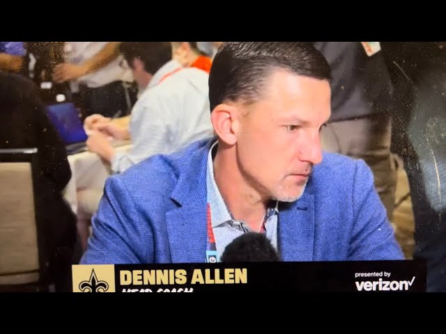 Saints HC Dennis Allen Talks Jameis Winston Backing Derek Carr At NFL Annual Meeting 2023