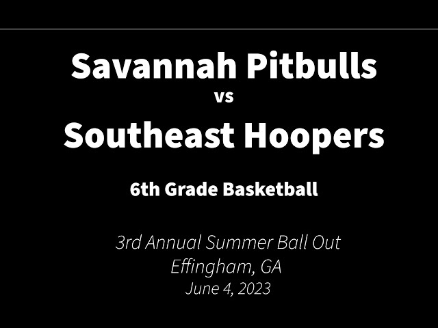 2023-06-04 6th grade Savannah Pitbulls v Southeast Hoopers - Basketball Semifinals