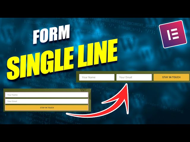 Elementor Single Line Contact Form - quick guide