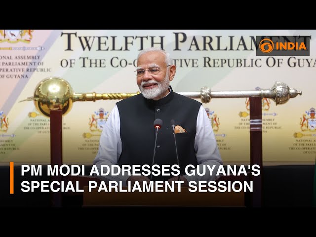 PM Modi addresses Guyana's special Parliament Session