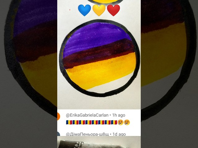 💙💛❤️ satisfying colour mixing on your comments 😘#satisfying #comment #trending #shorts #art #mixing