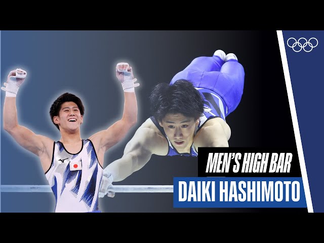 Daiki Hashimoto spectacularly wins gold on the Men's High Bar 🤸🏼‍♂️🏅