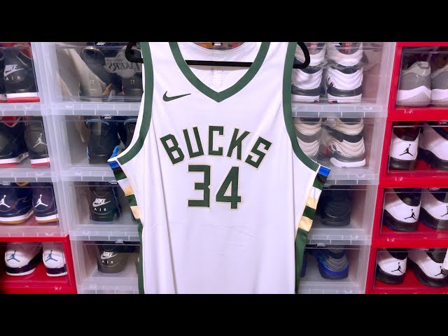 Giannis Antetokounmpo Authentic Nike Association Milkwalkee Bucks Jersey