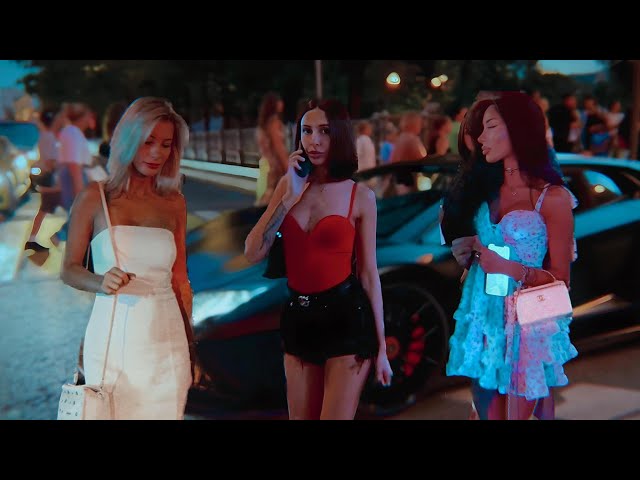 🔥 NIGHTLIFE OF RUSSIAN GIRLS IN MOSCOW 🇷🇺 LUXURY CARS AND STREET STYLE | WALKING TOUR - (HDR VIDEO)