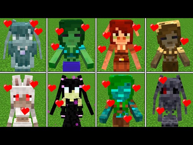 all mobs love in minecraft