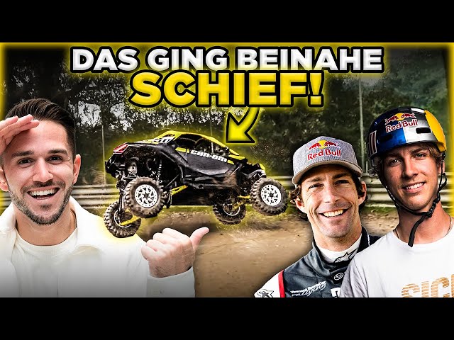 That almost went wrong 😱 Can-Am Maverick with Fabio Wibmer & Travis Pastrana!