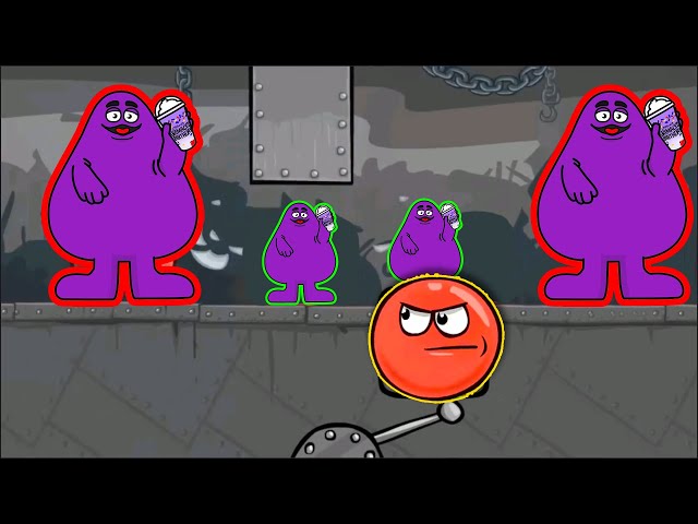 Grimace Shake Monster Fight in Red Ball 4 Factory