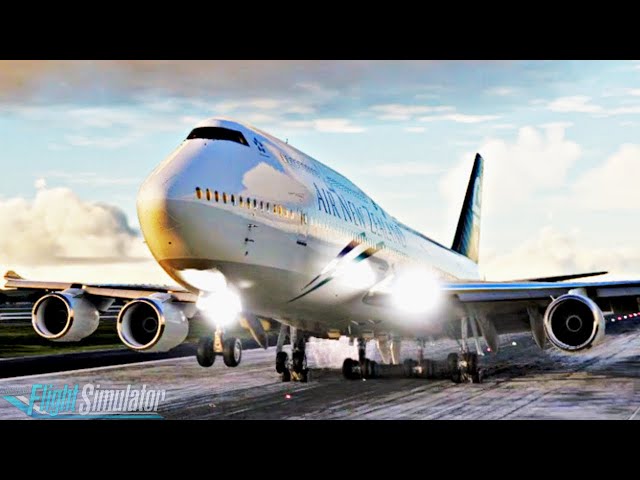 747-8 | V1 Crew landing at NZAA after epic Long Haul | #msfs2020 #boeing747