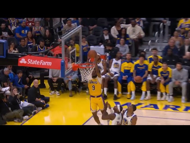 Bronny James showing off his hops with Crazy Alley-Oop Dunk 🔥🔥