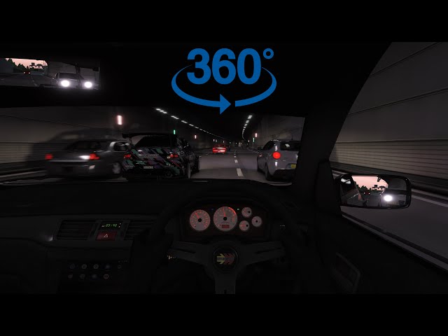 ASSETTO CORSA 4к 360° SWIMMING | Mitsubishi Lancer Evolution IX