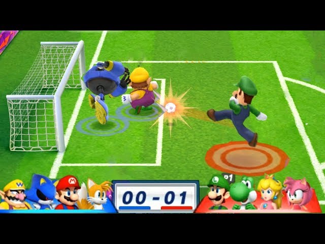 Mario & Sonic At The London 2012 Olympic Games Football #103 With Luigi, Yoshi, Peach, Amy