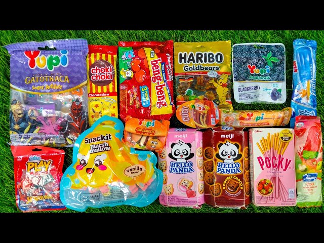 Asmr yupi Gatot Kaca Gummy candy Avengers Es krim Sosis Marshmallow yupi Pizza Choki Choki 145