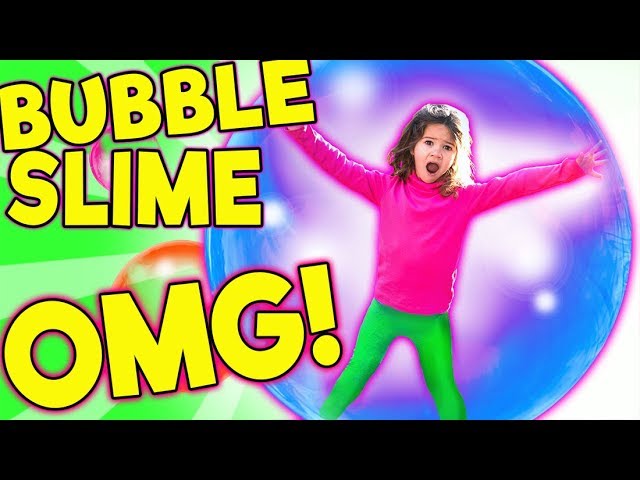 WORLD'S BIGGEST GIANT SLIME BUBBLES! LEARN HOW TO MAKE SUPER STRETCHY BUBBLE SLIME