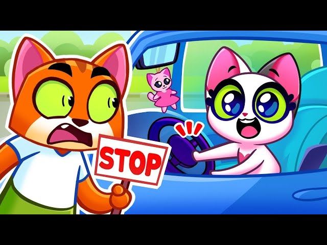 🚨 KIDS! STAY SAFE! NO PLAYING IN THE DRIVER'S SEAT! 🚗💖 FUN SONGS FOR YOU!