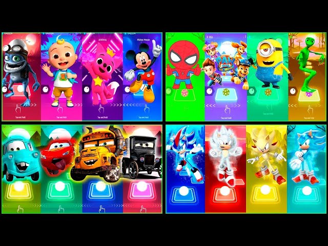 Tiles Hop EDM Rush_ Spiderman Cartoon __ Paw Patrol __ Minions __ Alien Dance __ Cars __ Sonic