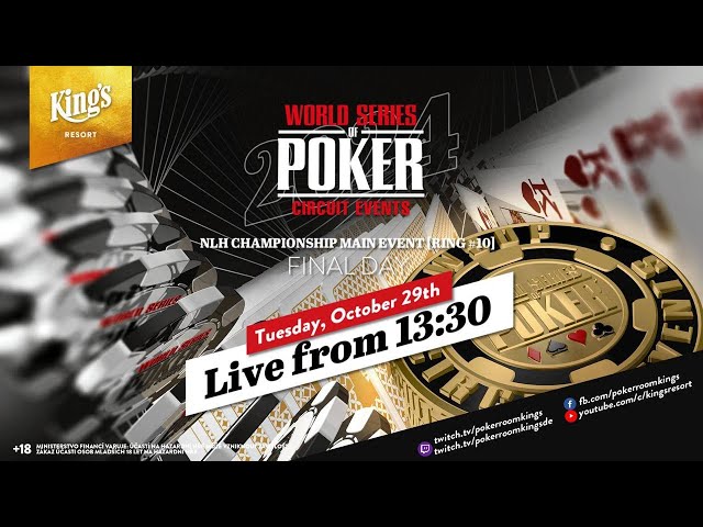 💍💸Final Table of €1.100 WSOP Circuit NLH Main Event live from King's Resort 👑