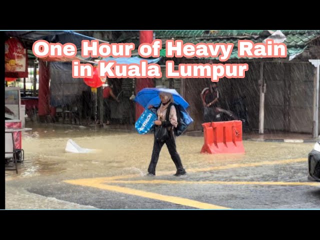 One Hour of Heavy Rain in Kuala Lumpur- 25/1/2022