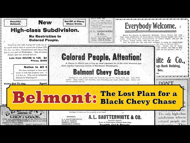 Belmont: The Lost Plan for a Black Chevy Chase