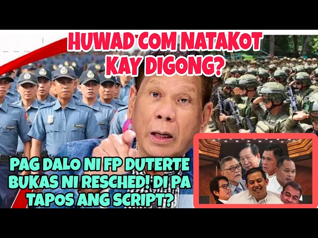 Just IN! PAGDALO NI FP DUTERTE SA HEARING BUKAS KINANSEL HUWADCOM NATAKOT?! DI PA TAPOS ANG SCRIPT?