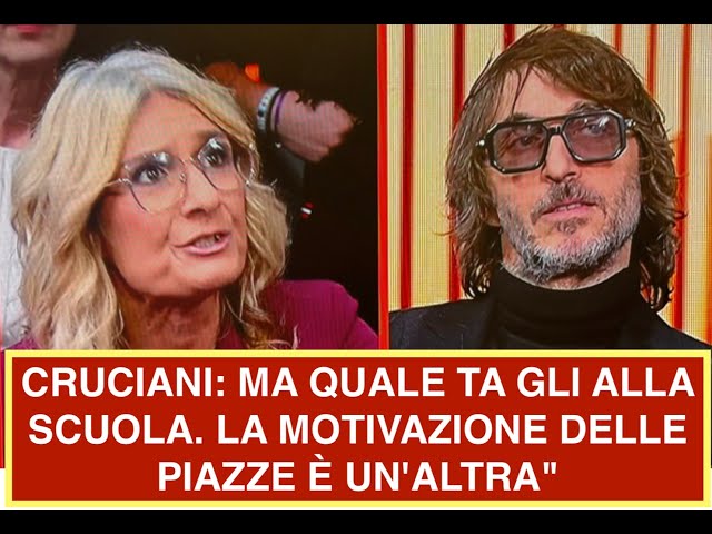 CRUCIANI: MA QUALE TA GLI ALLA SCUOLA. LA MOTIVAZIONE DELLE PIAZZE È UN'ALTRA"