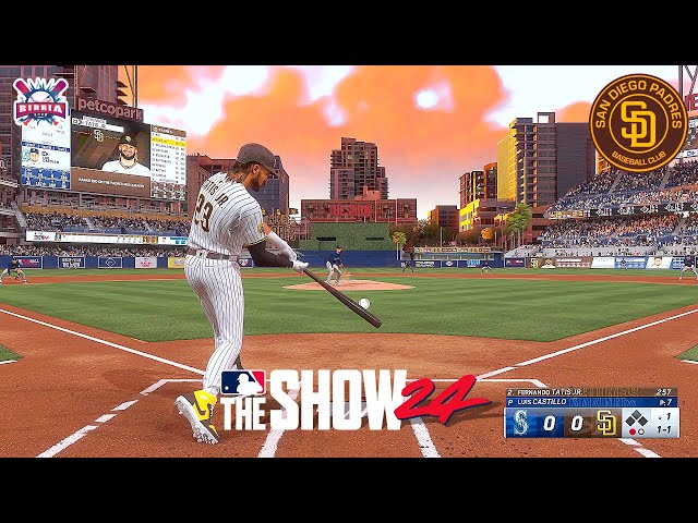 MLB The Show 24 San Diego PADRES vs Seattle MARINERS | FIRST GAMEPLAY and Comeback | PS5 60fps HD