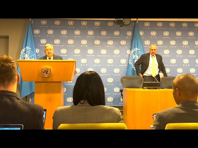 UNSG Antonio Guterres Speaks on Israel - Gaza War