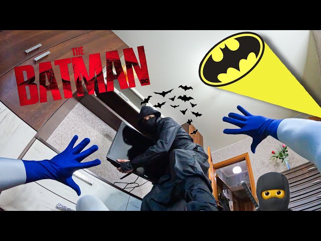 THIEF NINGA ESCAPING ANGRY BATMAN IN REAL LIFE (Action Parkour pov chase)