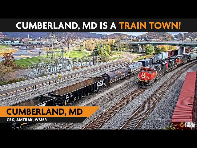 Cumberland South, Maryland, USA | Virtual Railfan  LIVE !