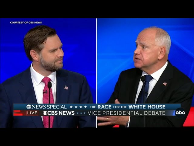 VP Debate: Tim Walz and JD Vance spar over Springfield, Ohio