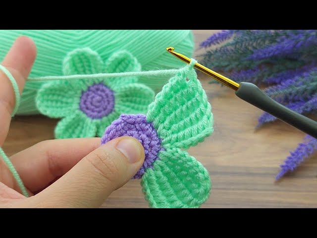 Woww!!!! Very easy, very sweet crochet motif flower motif making #crochet #knitting