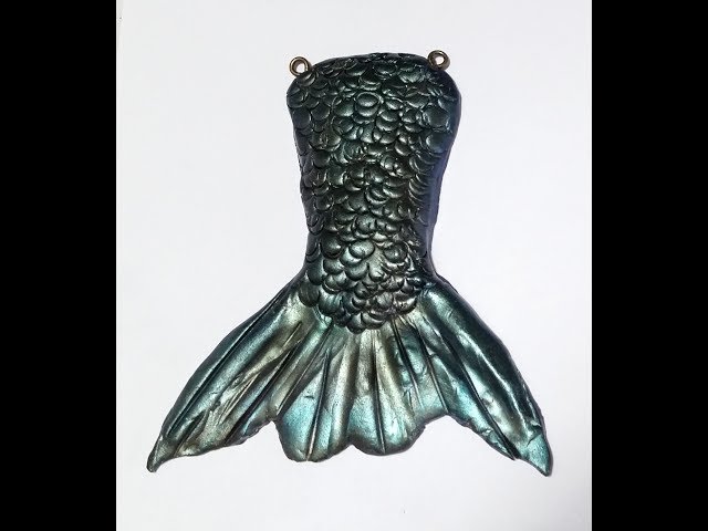 Polymer Clay Mermaid Tail Pendant Tutorial by Gayle Thompson Luv2Clay