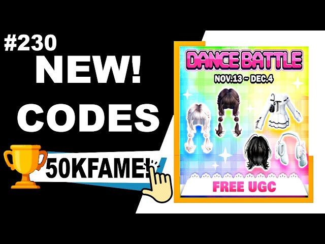 *NEW* Codes DANCE FOR UGC 21 November 2024 Today - Roblox Free UGC