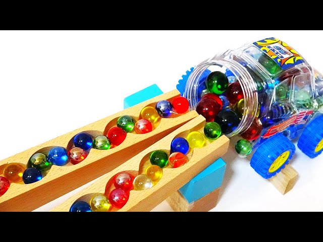 Marble Run Race ☆ HABA Slope, Retro Truck, Garbage Dump Truck