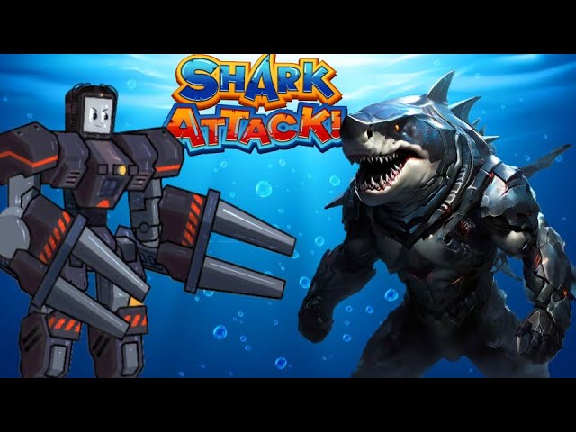 Robot Shark Transformer VS Diesel - sea stream battle #solomixgame