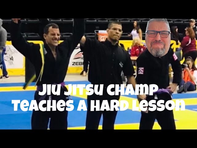 Jiu jitsu professor shows the fundamentals of self defense.  That Dan Show.