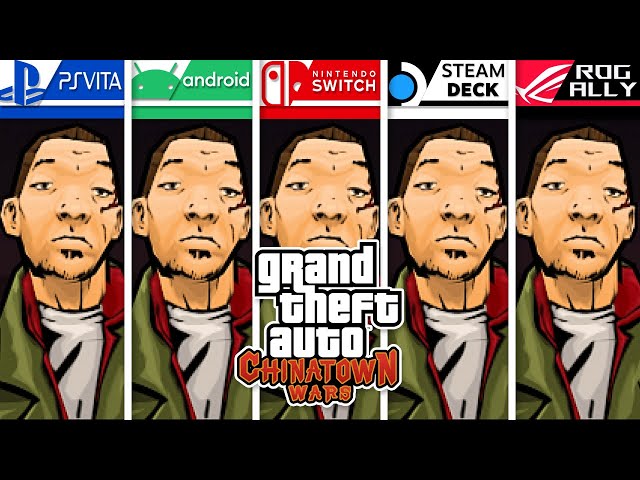 GTA Chinatown Wars | PSP vs PS Vita vs Android vs Switch vs Steam Deck vs ROG | Graphics Comparison