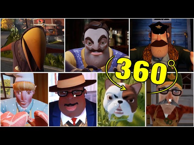 HELLO NEIGHBOR 2 ALL JUMPSCARES 360