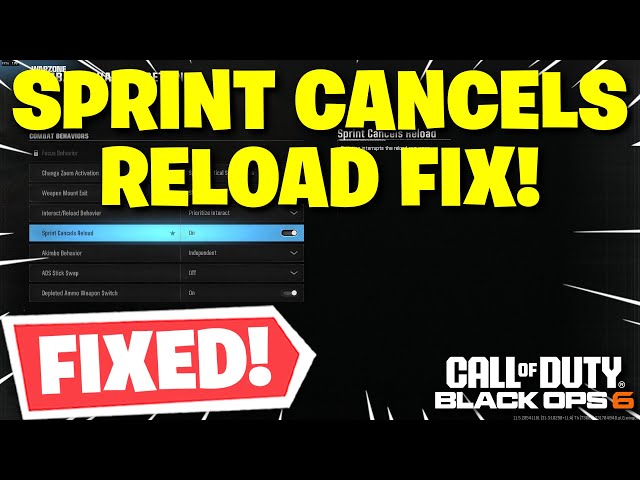 Black Ops 6 Warzone - Turn THIS Setting OFF! Sprint Cancels Reload Setting FIXED! (BO6 Season 1)