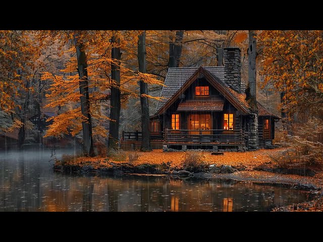 Autumn Rain by the Lake | A Peaceful Journey to Tranquility and Relaxation