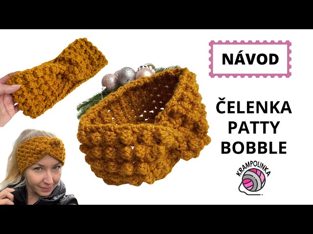 Háčkovaná čelenka Patty Bobble