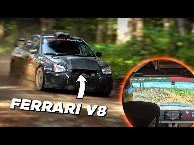 Ferrari V8 Subaru Rally Car FULL ONBOARD | Olympus Rally 2024 Sam Albert