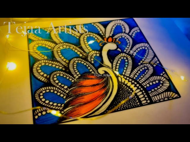 Peacock Mandala art || How to Draw a Mandala Art For beginner || Peacock Drawing || Zentangle Art