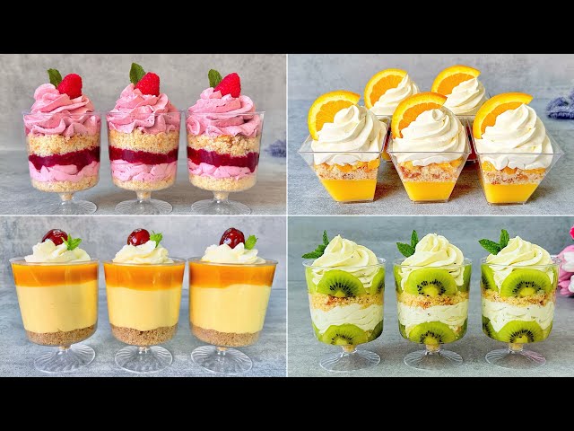 4 Best NO BAKE Fruit Desserts Cups Recipes. Easy and Yummy fruit dessert ideas in 5 minutes!