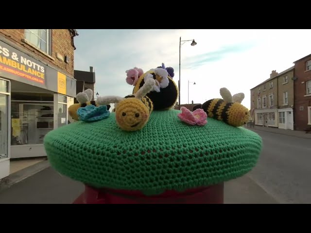 VR180° Postbox tea cosey, the Bee's at Wragby