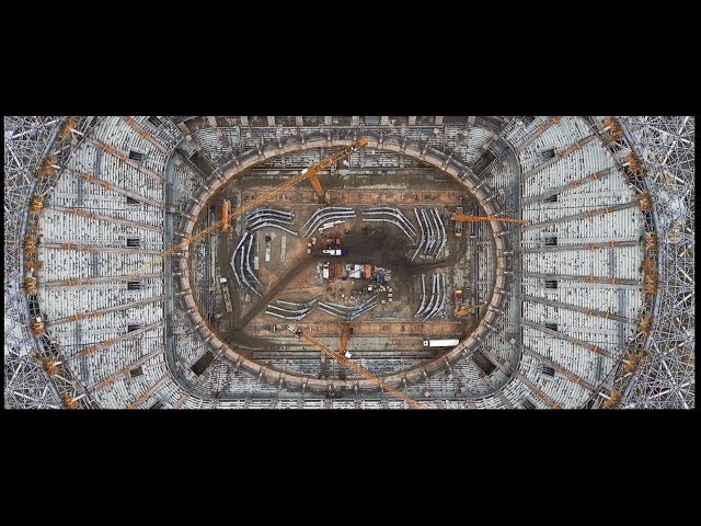 Volgograd Arena - Cable-stayed roof lift