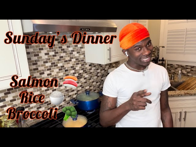 Sundays Dinner | Salmon Broccoli & Rice | Mixed drinks | Mom visited